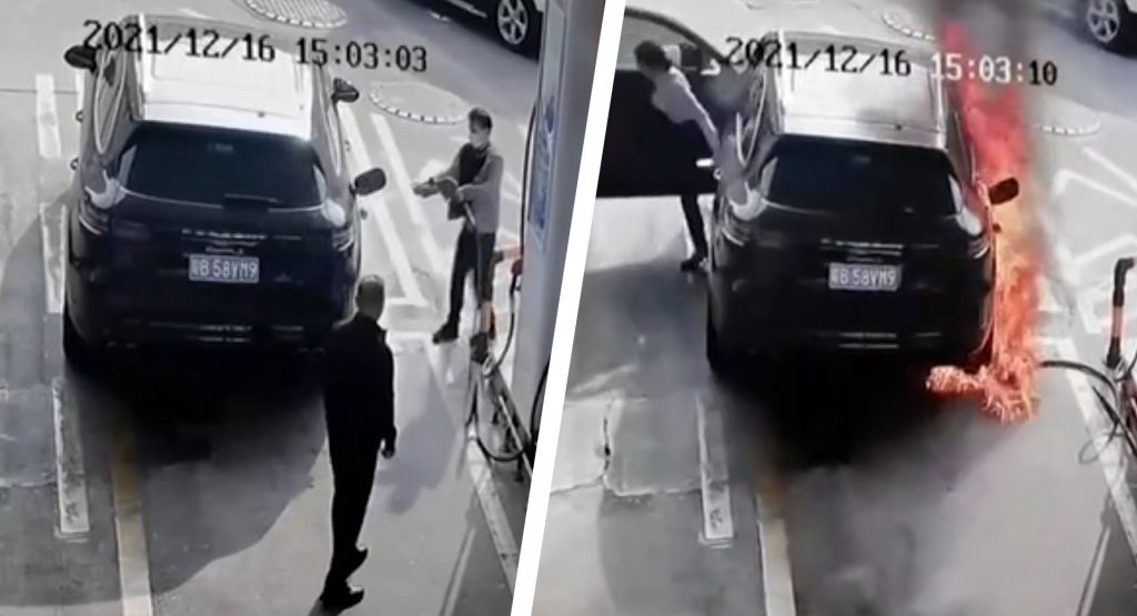  Man Set Porsche Cayenne On Fire During Refueling While A Woman Was Still Inside