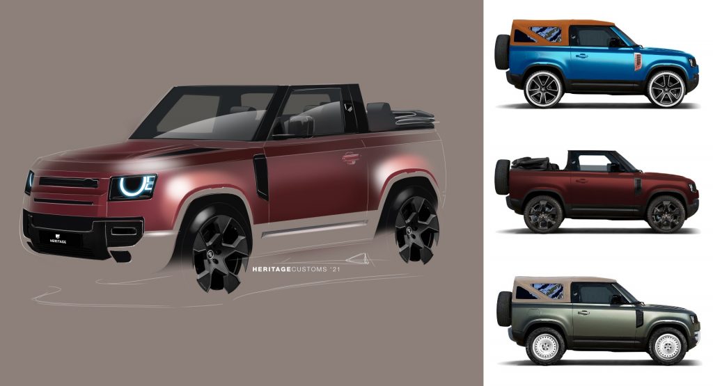  Heritage Customs Will Build Five Land Rover Defender Convertibles For $160k Each