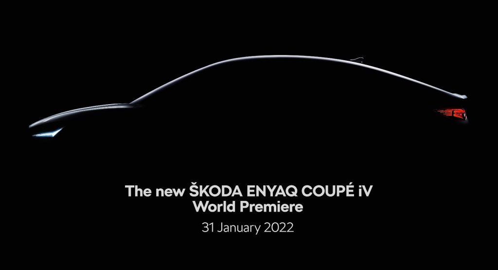  Skoda Enyaq Coupé iV Shows Aerodynamic Shape Ahead Of January 31 Debut