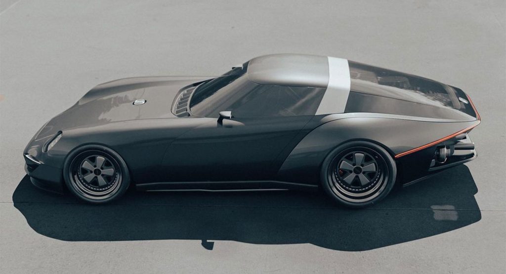  Porsche Concept Zero Two Rendering Is A Restomod Fusing A Classic 911 And C3 Corvette