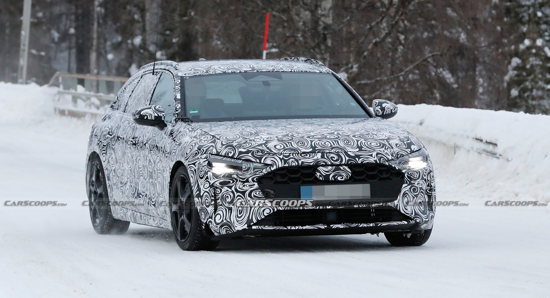 2024 Audi A4 Avant Spied Testing Its AWD Prowess On Snowy Roads | Carscoops