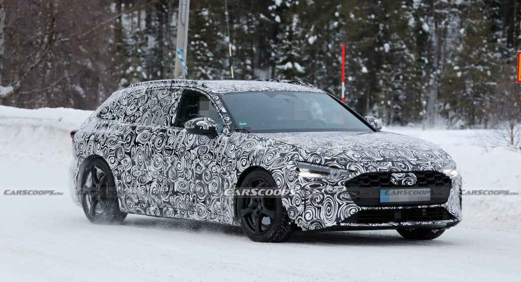 2024 Audi A4 Avant Spied Testing Its AWD Prowess On Snowy Roads | Carscoops