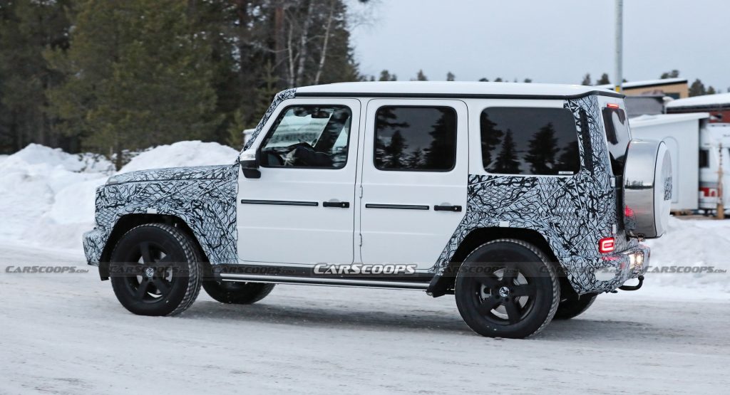 Facelifted 2023 Mercedes G-Class Caught Testing In The Snow | Carscoops