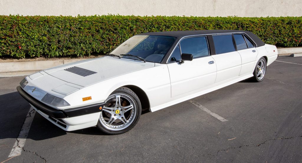  Will Barrett-Jackson Manage To Sell This Bizarre Ferrari 400i Limousine?