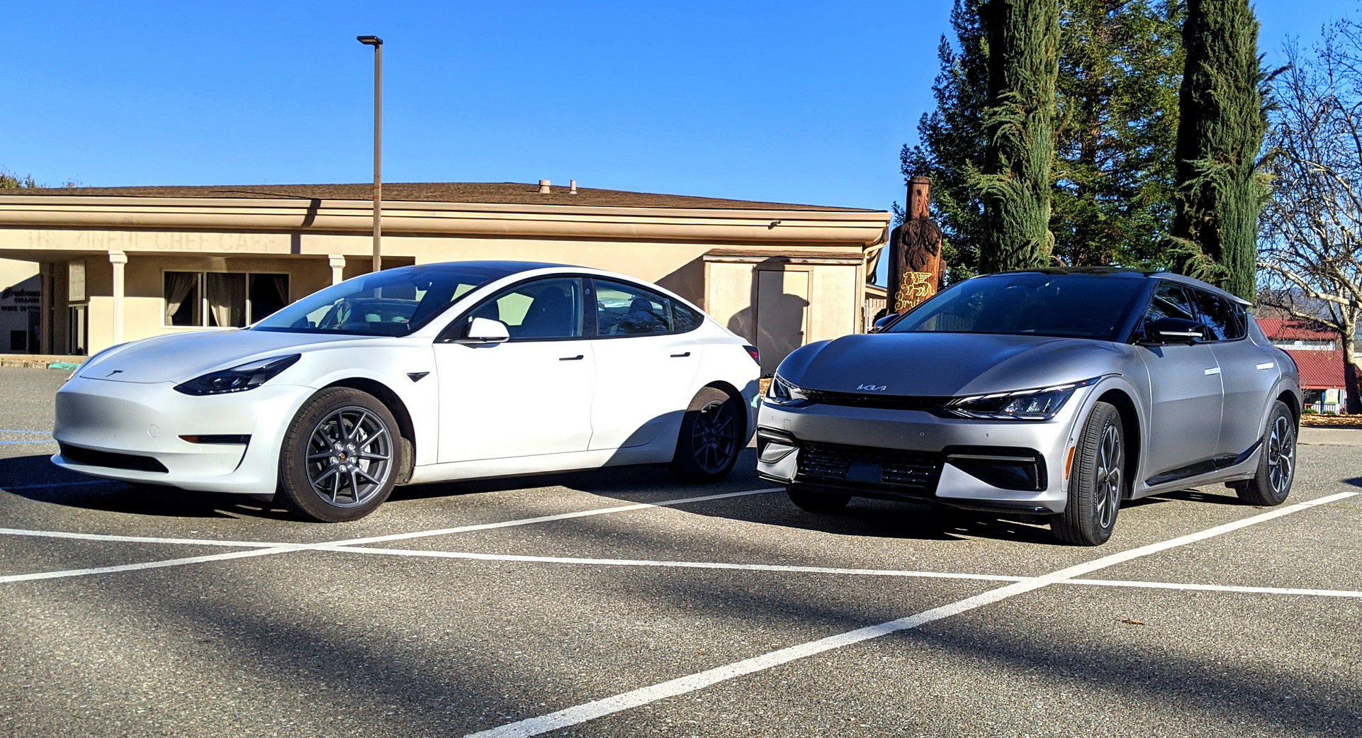 Check Out The New Kia EV6 Next To A Tesla Model 3 And See How They