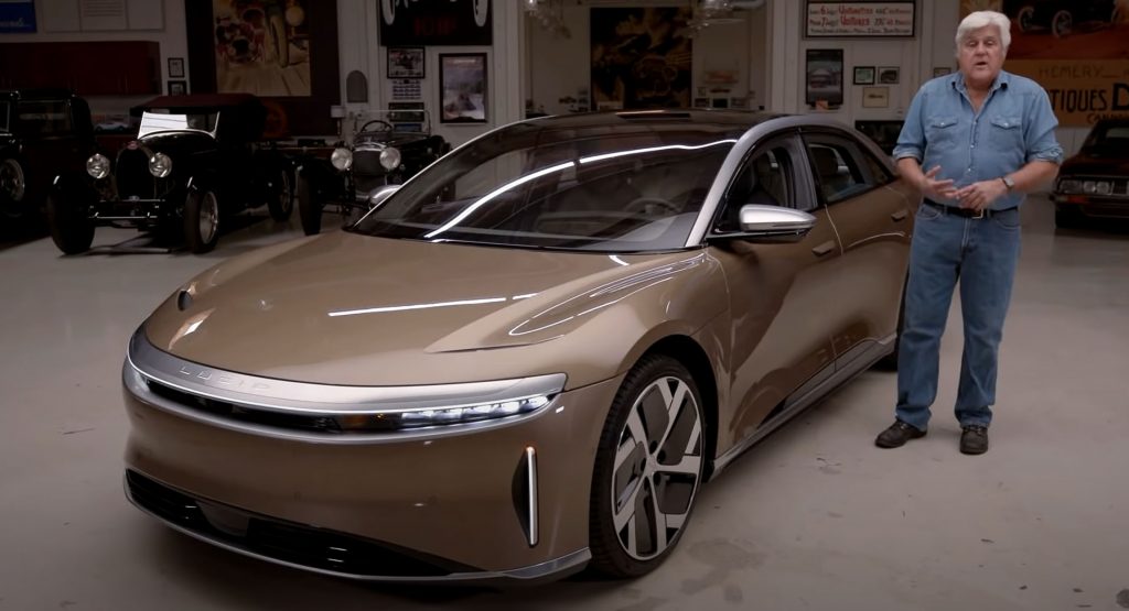  Jay Leno Gets His First Taste Of The 1,111-HP 2022 Lucid Air Dream Edition