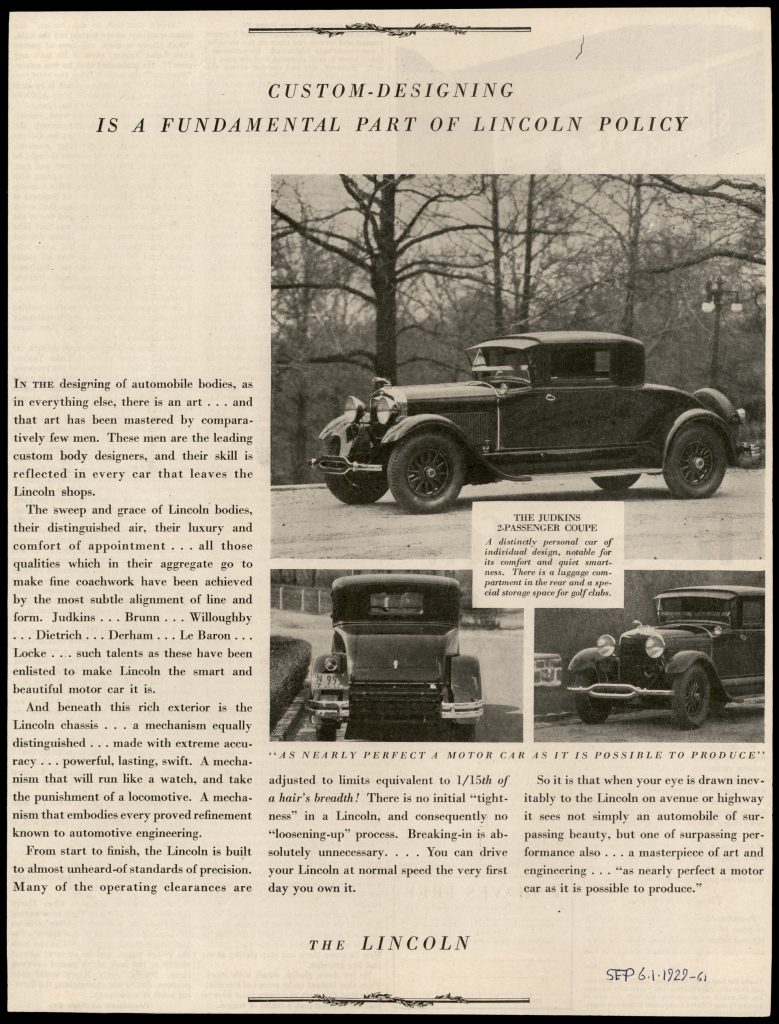 Lincoln Celebrates Its 100th Anniversary Under The Ownership Of Ford ...