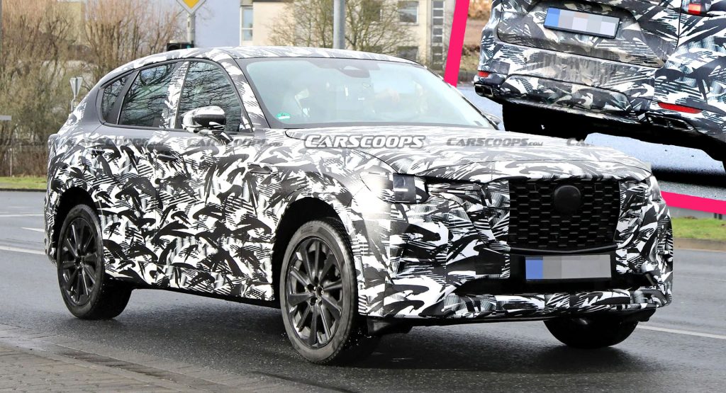  2022 Mazda CX-60 Spied Flaunting Four-Tailpipe Exhaust System, Debuts Next Month