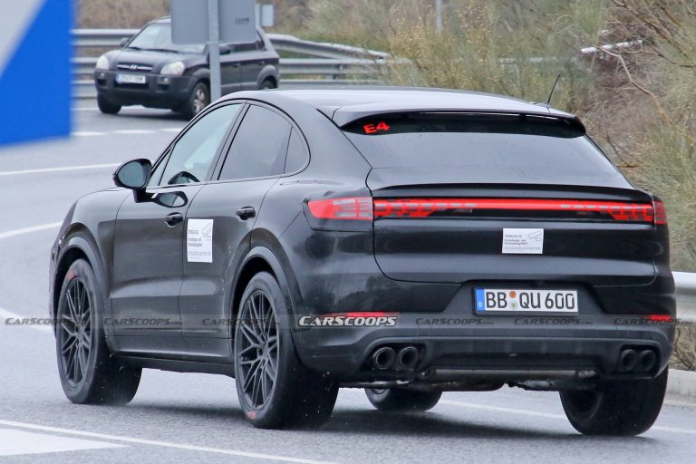 Facelifted 2023 Porsche Cayenne Coupe Hides New Production Taillights ...