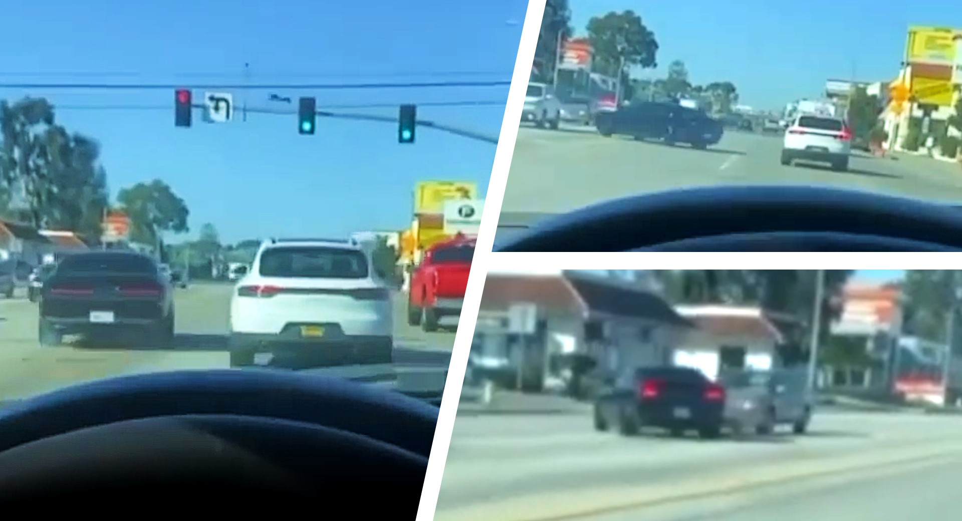 Challenged Dodge Driver Goes Street Racing, Ends Up In Nearby Parking ...