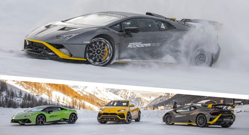  Lamborghinis Just Want To Have Fun In The Snow