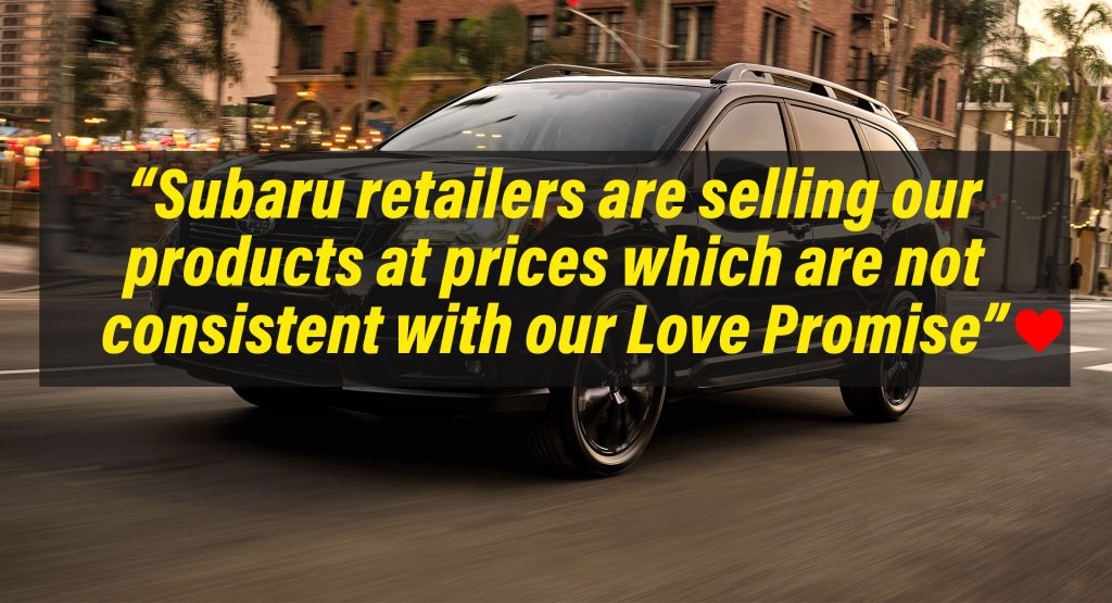  Subaru Tells Dealers To Cut It Out With The Markups After Customer Complaints