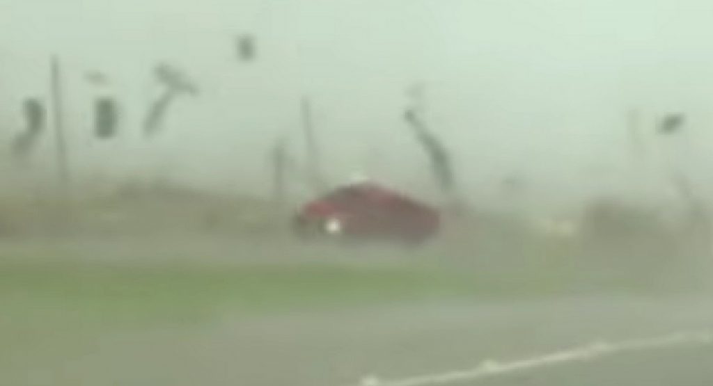  Tornado Picks Up And Flips Over Chevy Truck, 16-Y.O. Behind The Wheel Shrugs And Drives Away Like A Boss