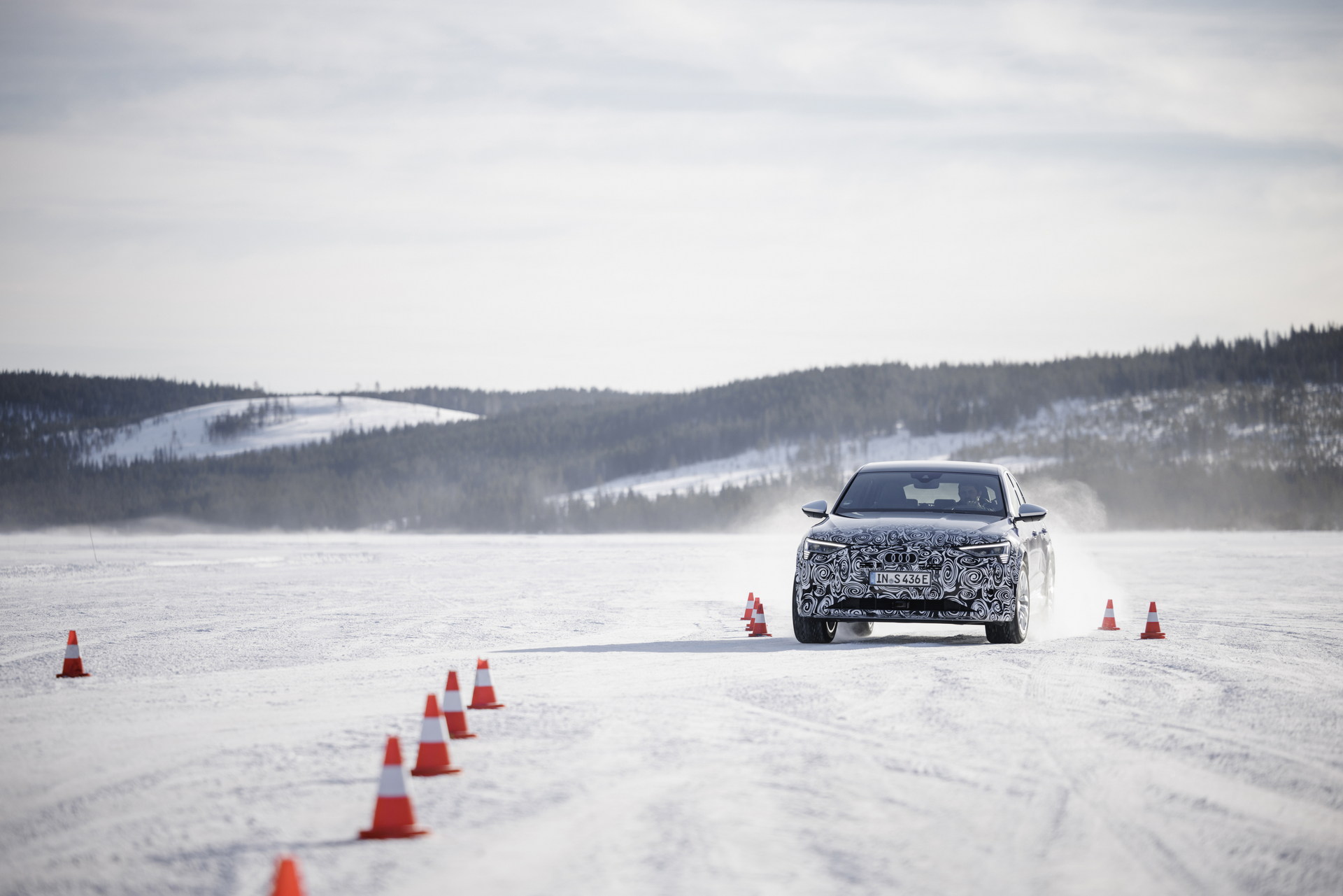 Audi Teases Facelifted E-tron Sportback During Winter Testing 