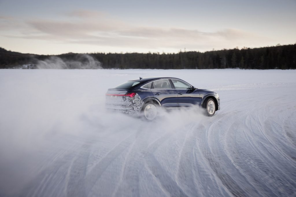 Audi Teases Facelifted E-tron Sportback During Winter Testing | Carscoops