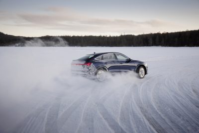 Audi Teases Facelifted E-tron Sportback During Winter Testing 