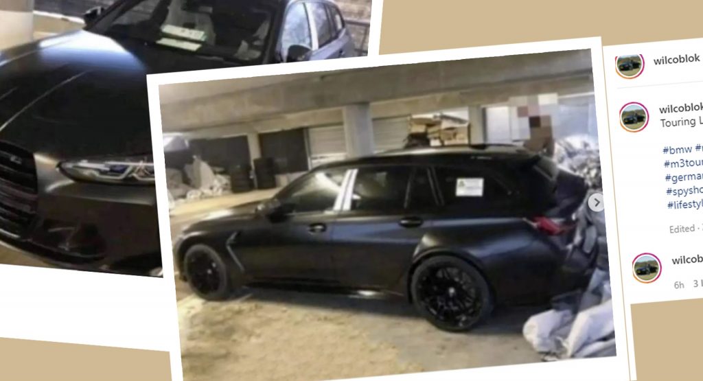  2023 BMW M3 Touring Caught Completely Uncovered With A 2000s Phone Camera