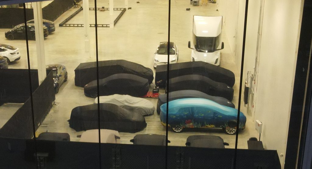  What’s With These Teslas Spotted Under Wraps Ahead Of Cyber Rodeo Event In Texas?