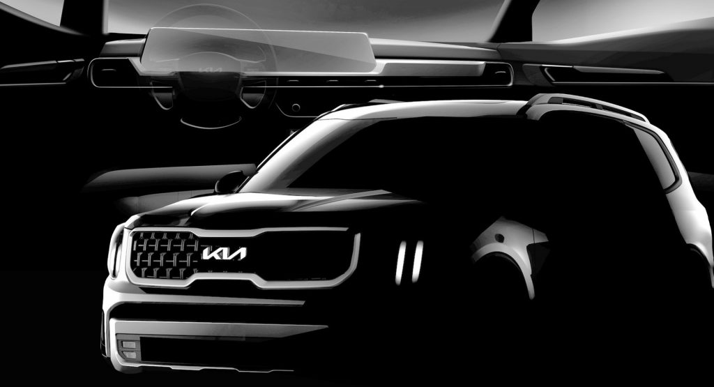  Kia Teases 2023 Telluride SUV Ahead Of NYIAS Reveal, Borrows Widescreen Display From 2016 Concept