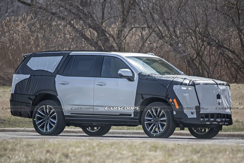 2024 Cadillac Escalade Facelift Tries To Hide Styling Tweaks In New Spy