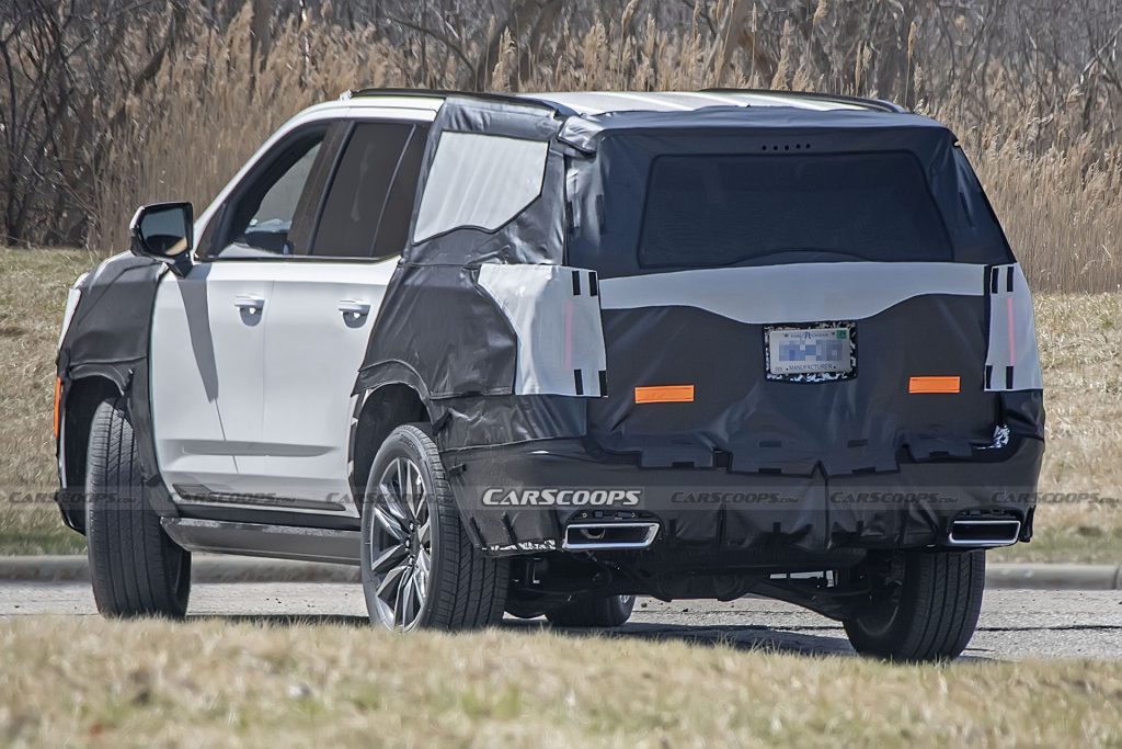 2024 Cadillac Escalade Facelift Tries To Hide Styling Tweaks In New Spy ...