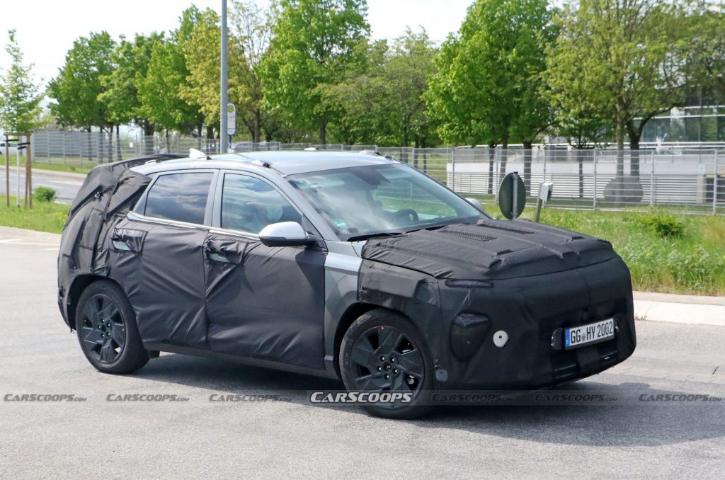 2024 Hyundai Kona Shows Off Its Ioniq 5-Inspired Cabin In Latest Spy ...