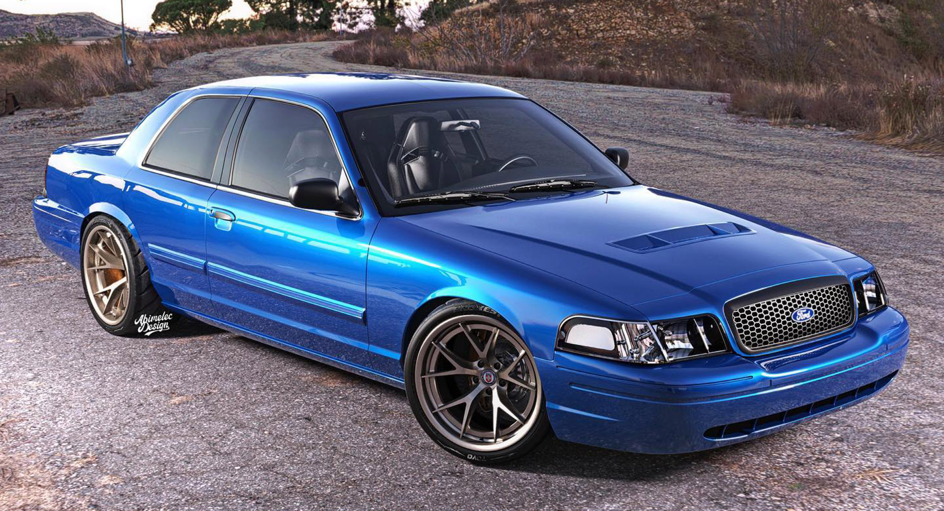 TwoDoor Crown Victoria Render Is The Definition Of Muscle Car Carscoops