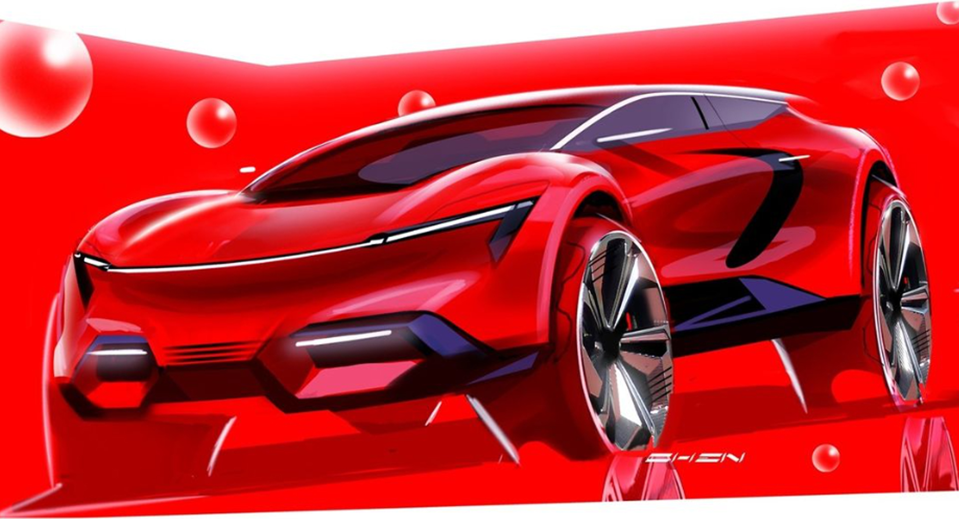 Car Design Sketching Render a Car in Photoshop  CGArchives