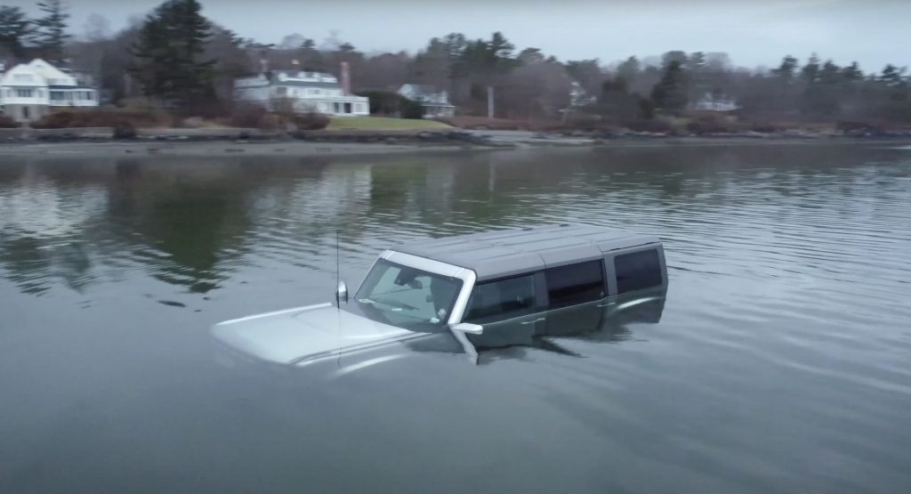  Water Way To Go! New Ford Bronco Submerged By Maine High Tide For Two Nights