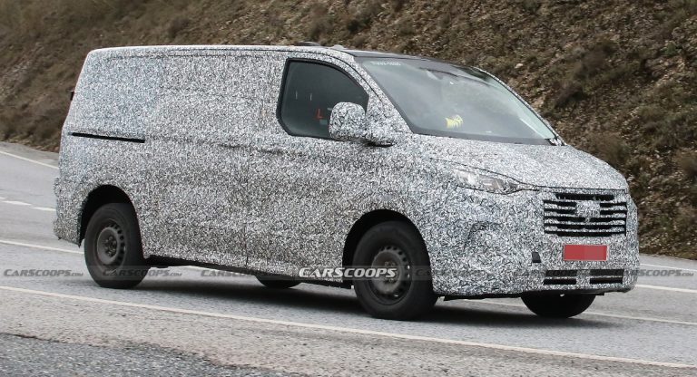 2024 Ford Transit Custom Spied With Production Body | Carscoops