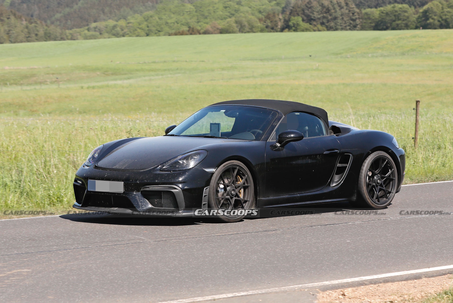 2024 Porsche 718 Boxster Spyder RS Spotted Again Borrowing Heavily From   Porsche 718 Boxster RS Spyder00005 