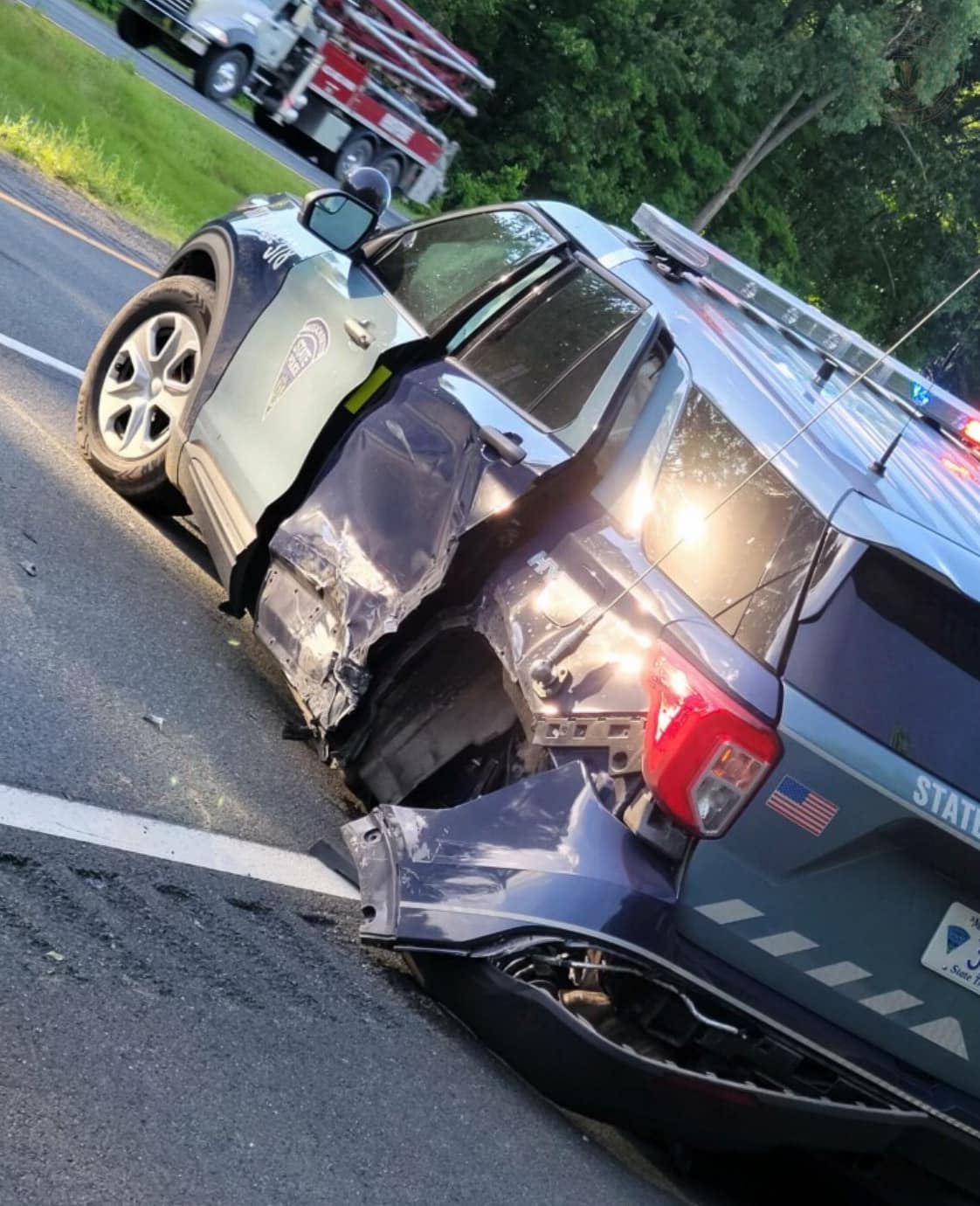 Honda Accord Driver Smashes Into Boston Cop Cruiser Blocking Him From ...