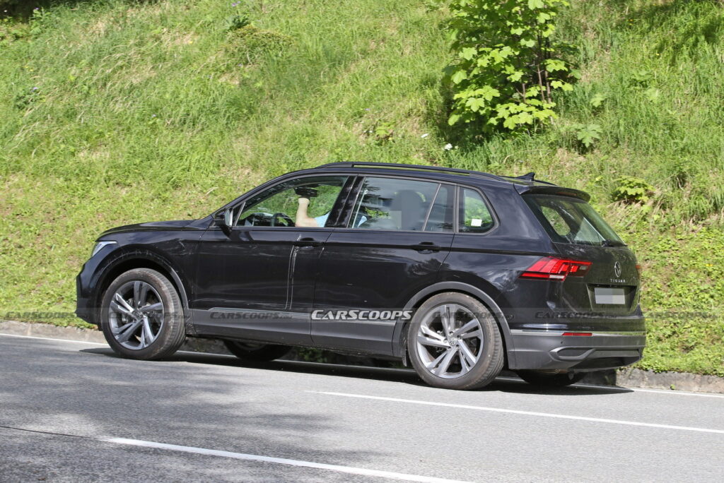 VW Tiguan EV Mules Spied In Current Model’s Clothing With Covered ...