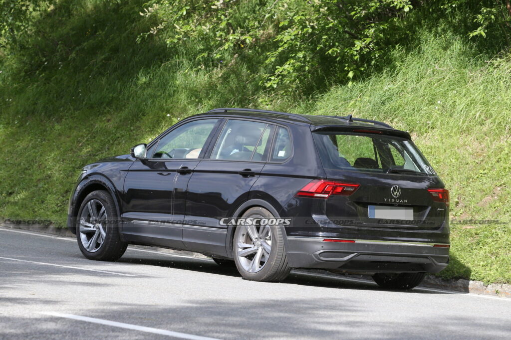 Vw Tiguan Ev Mules Spied In Current Model’s Clothing With Covered 