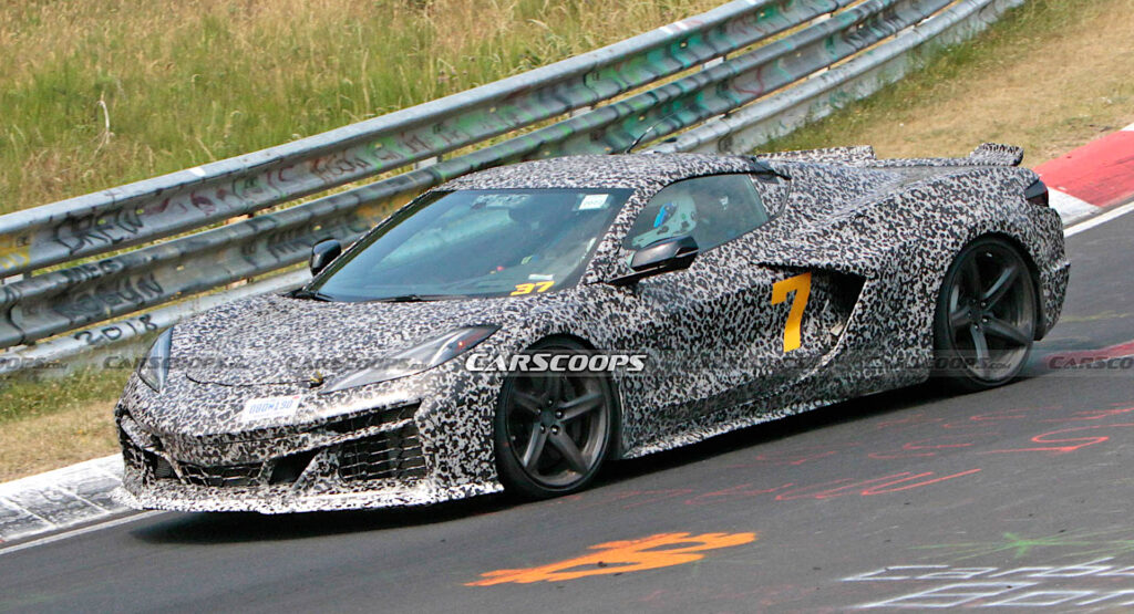  C8 Corvettes Snapped Testing In Germany Confirmed As E-Ray Hybrids