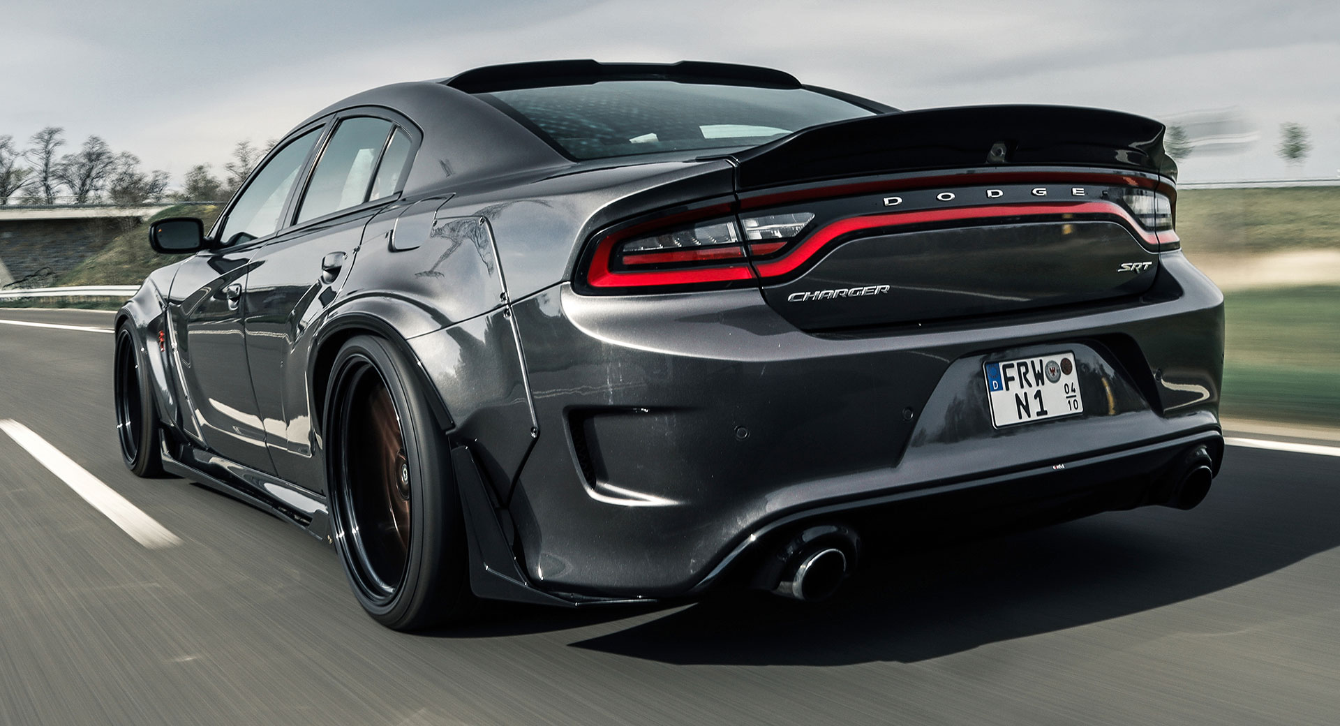 This Tuned Dodge Charger Hellcat Is Wider Than A Lamborghini Aventador |  Carscoops