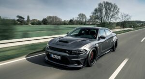 This Tuned Dodge Charger Hellcat Is Wider Than A Lamborghini Aventador ...