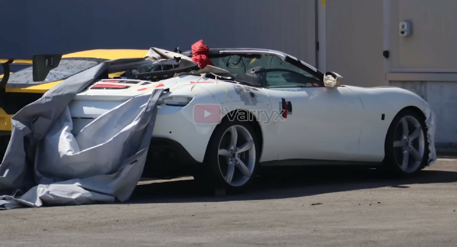 Mystery Ferrari Roma Spider Prototype Spied Undisguised | Carscoops