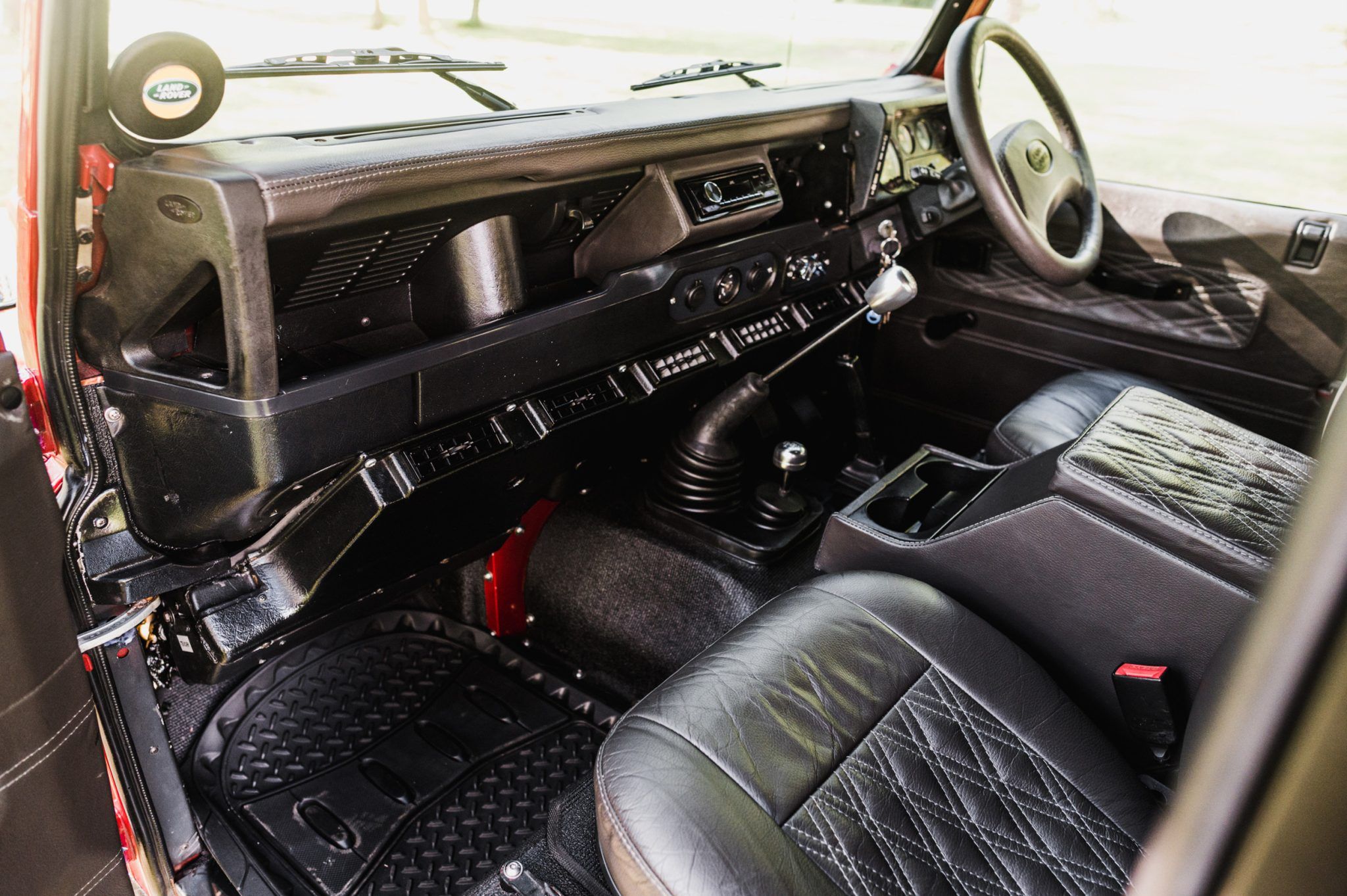 This Red 1996 Land Rover Defender Is Ready For The Toughest Of ...