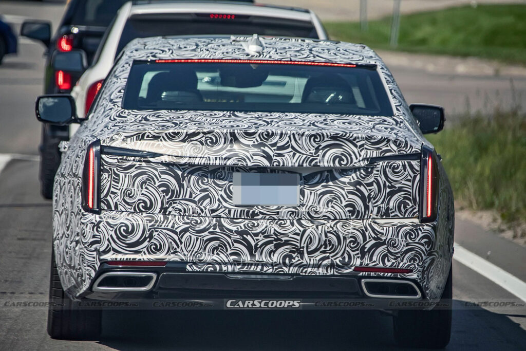 2024 Cadillac CT6 Spied With Production Lighting Units Carscoops