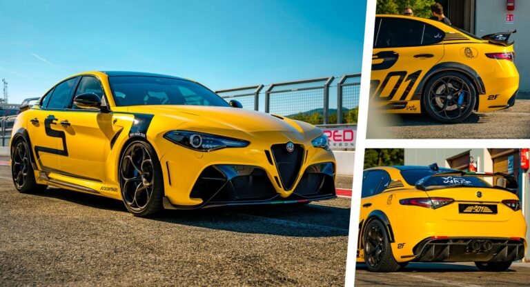 This Alfa Romeo Giulia Gtam Replica Bodykit Looks Quite Convincing Carscoops 7543