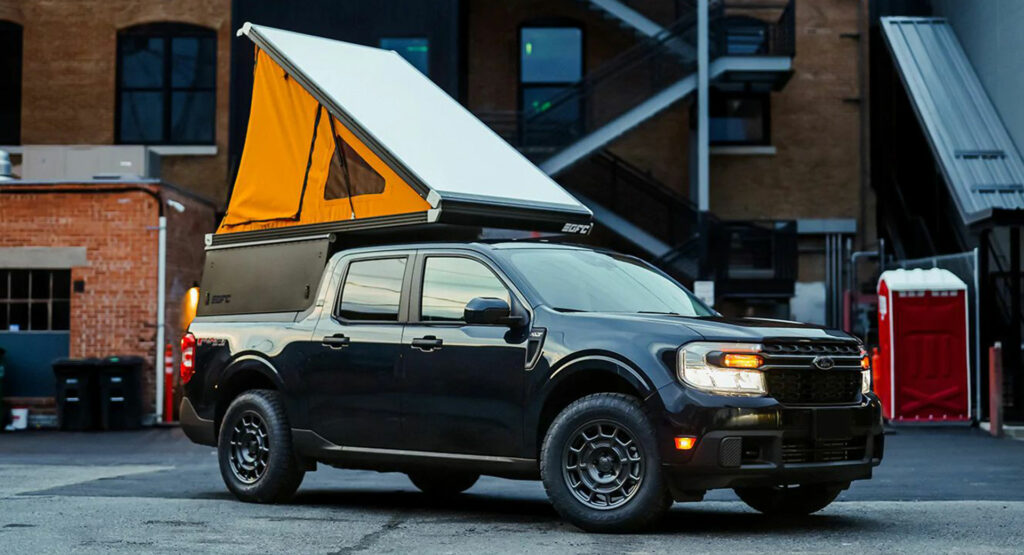  Go Overlanding With This $7,700 Pop-Up Tent For The Ford Maverick