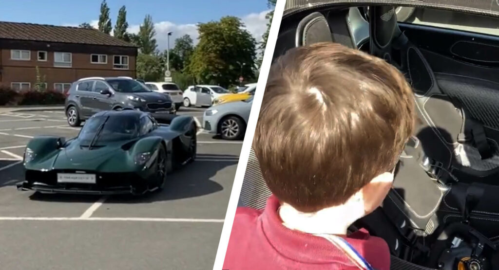  Father Surprises Son By Picking Him Up From School In An Aston Martin Valkyrie