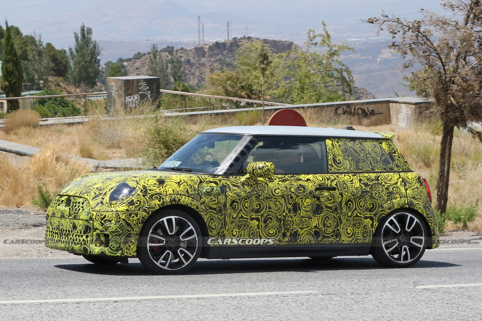 2024 MINI Cooper JCW Facelift Spied During Hot Weather Testing Carscoops