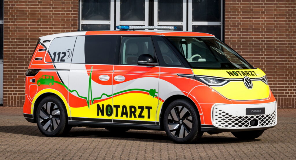  Volkswagen Shows What The ID. Buzz Looks Like As An Ambulance