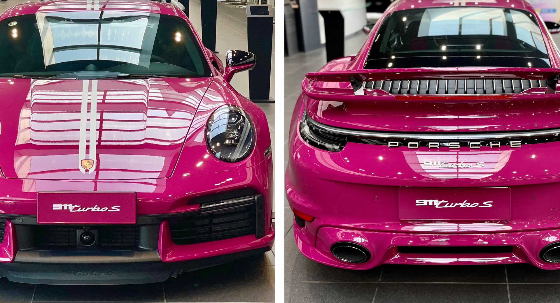 2022 Porsche 911 Turbo S In Ruby Star Proves Pink Can Be Cool Carscoops