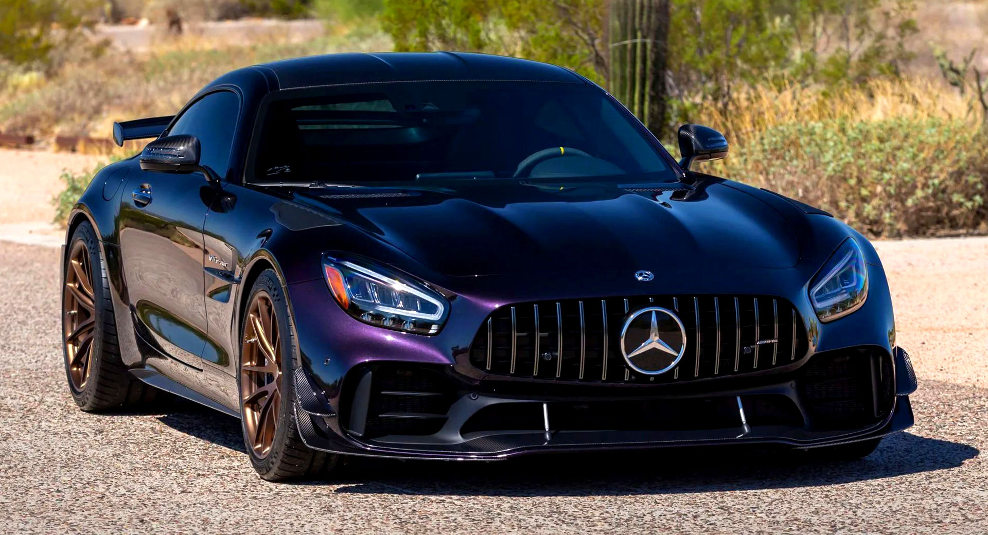 Deep Purple Mercedes-AMG GT R Pro Laden With Carbon Looks Near