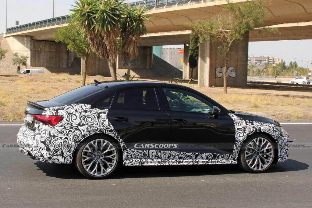 Facelifted 2024 Audi RS3 Spied Looking Like A Baby RS7 Carscoops