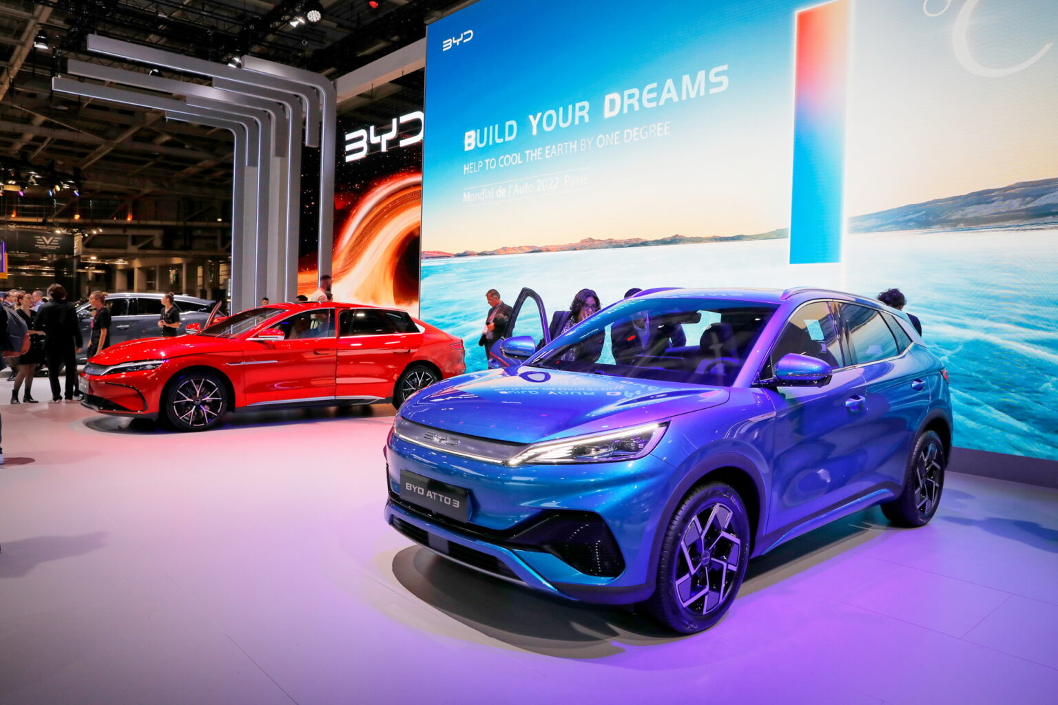 BYD Storms Paris With Atto 3 Crossover, Han Sedan, And Tang SUV ...