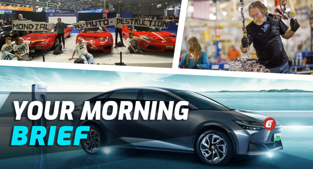  2023 Toyota BZ3 EV, GM Improves Employee Benefits, And Protesters Glued To Ferraris: Your Morning Brief